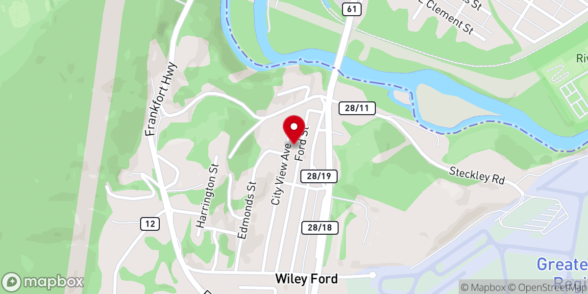 Map showing location of Wiley Ford Church of the Brethren