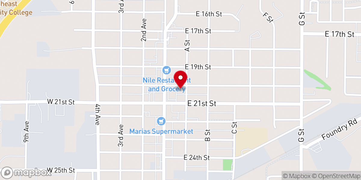 Map showing location of St Paul United Methodist Church