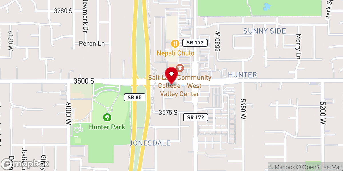 Map showing location of Online Weddings Utah