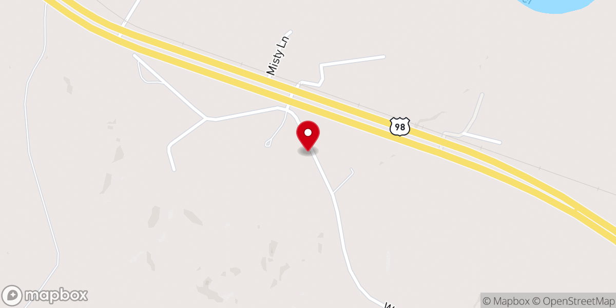 Map showing location of Victory Baptist Church