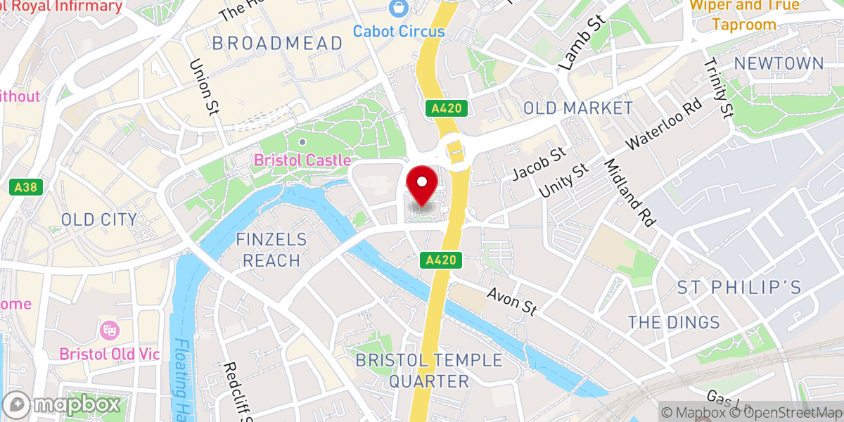Map showing location of Central Church
