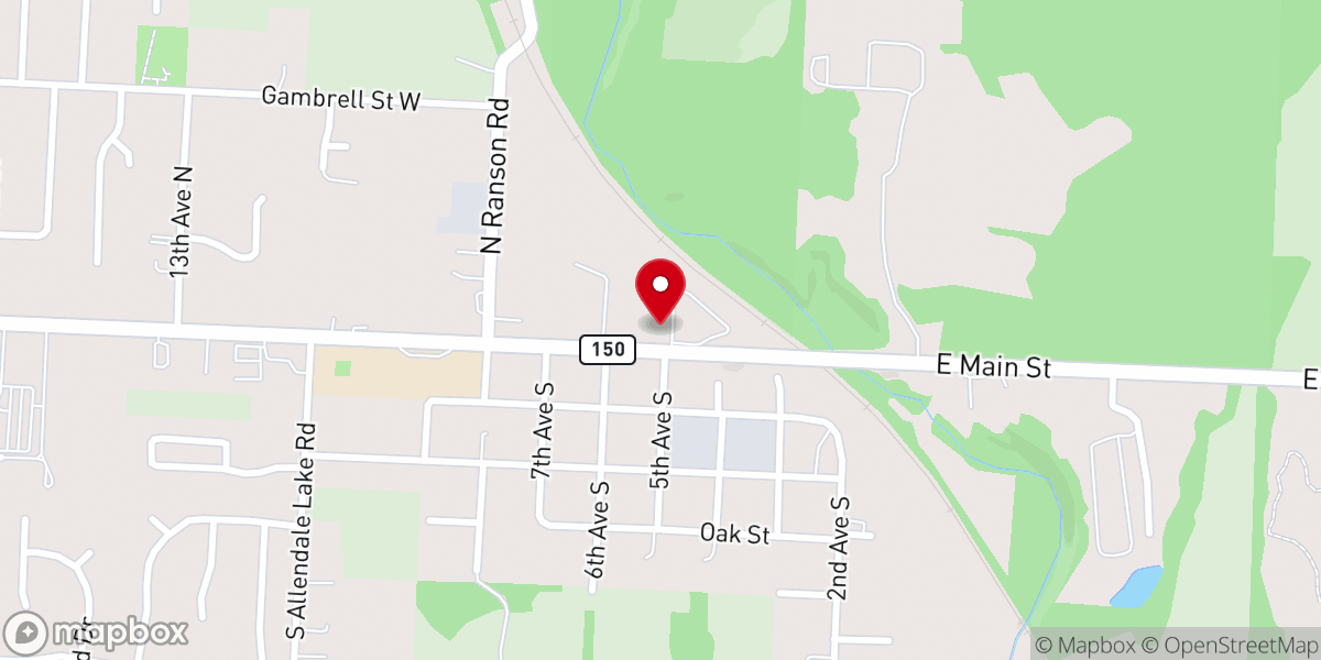 Map showing location of Greenwood Country Tearoom