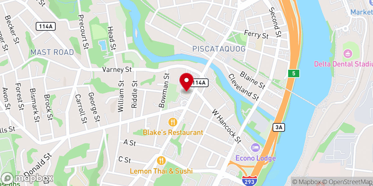 Map showing location of Sacred Heart Church