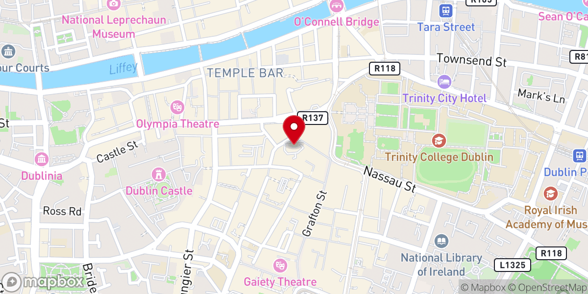Map showing location of St. Andrew's Church