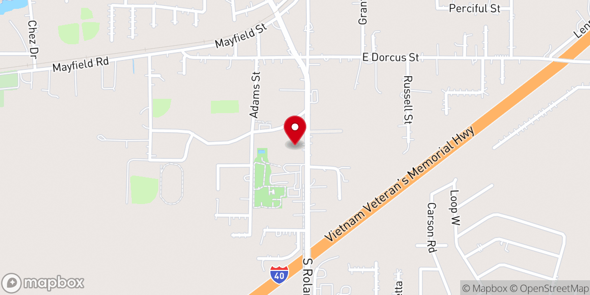 Map showing location of Zion Missionary Baptist Church