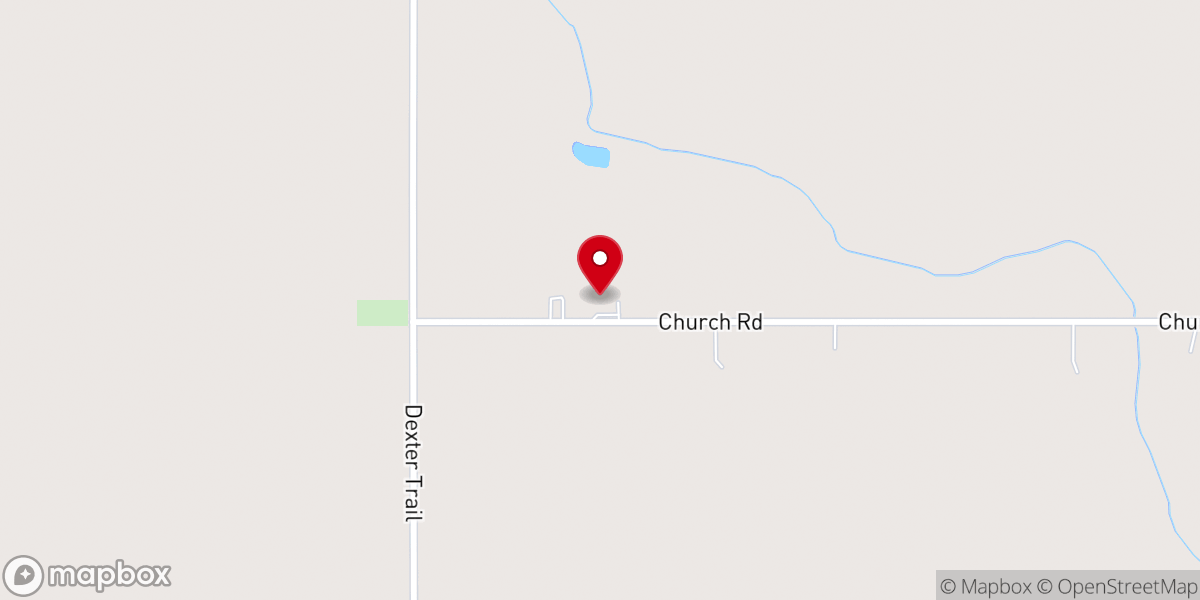 Map showing location of St. Peter Lutheran Church and School