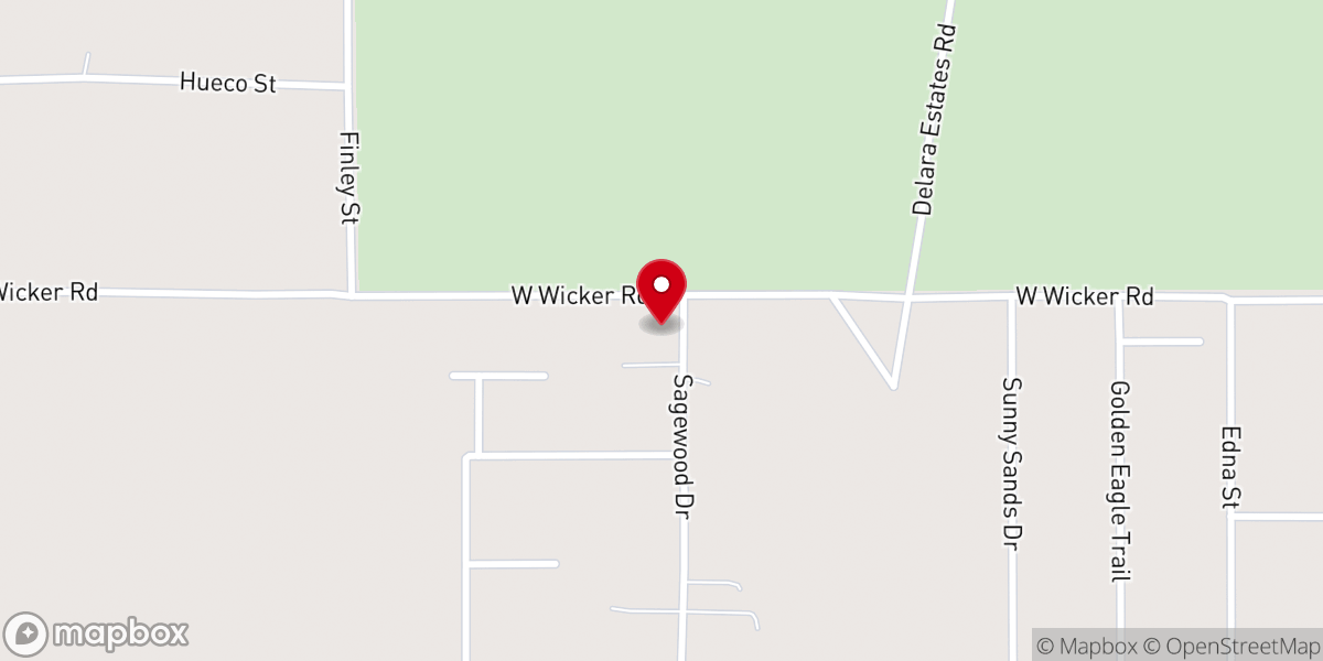 Map showing location of Living Water Baptist Church