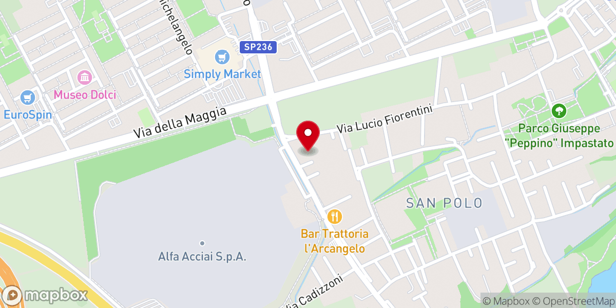 Map showing location of Oratorio San Domenico Savio