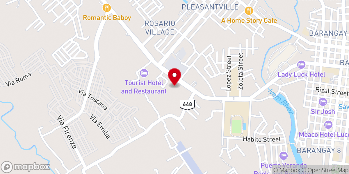 Map showing location of The Potter's House LUCENA