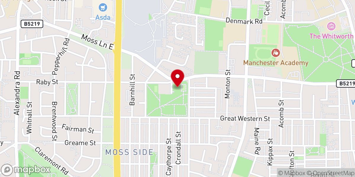 Map showing location of Church of God of Prophecy Christian Centre