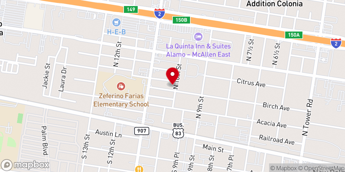 Map showing location of San Pablo Methodist Church