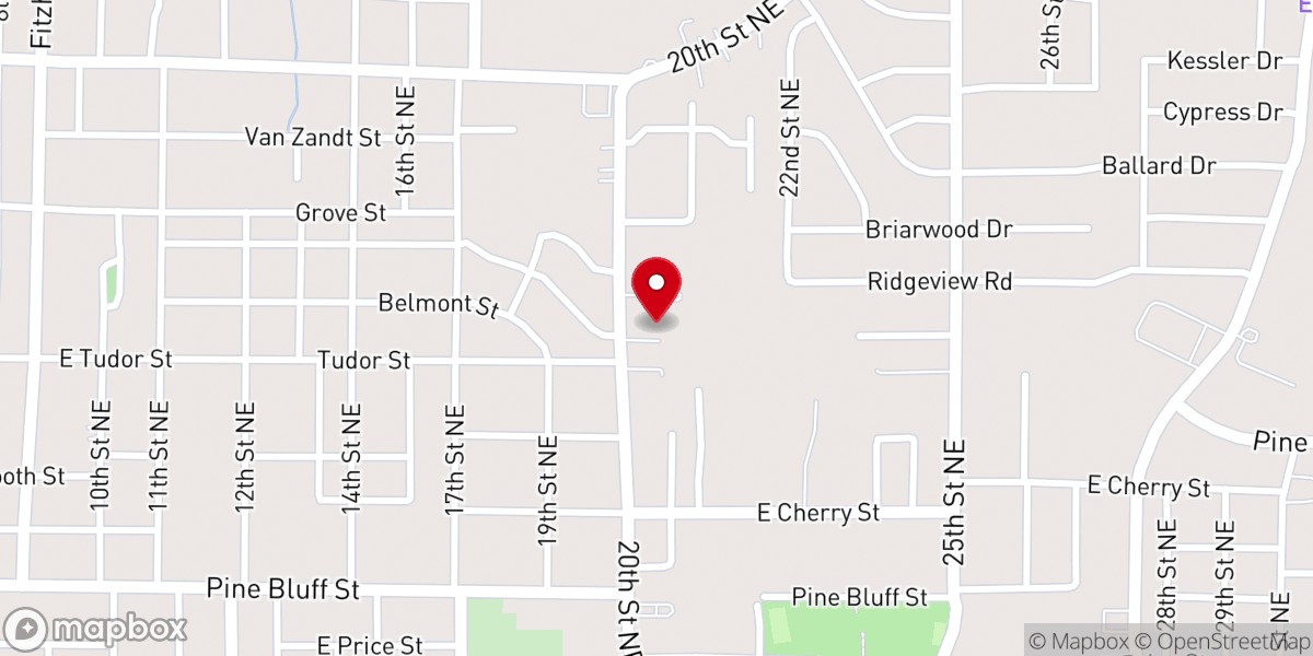 Map showing location of First Christian Church Disciples