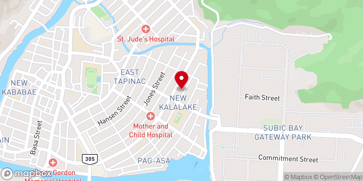 Map showing location of Diocesan Shrine of St. Mary Magdalene - New Kalalake, Olongapo City, Zambales (Diocese of Iba)