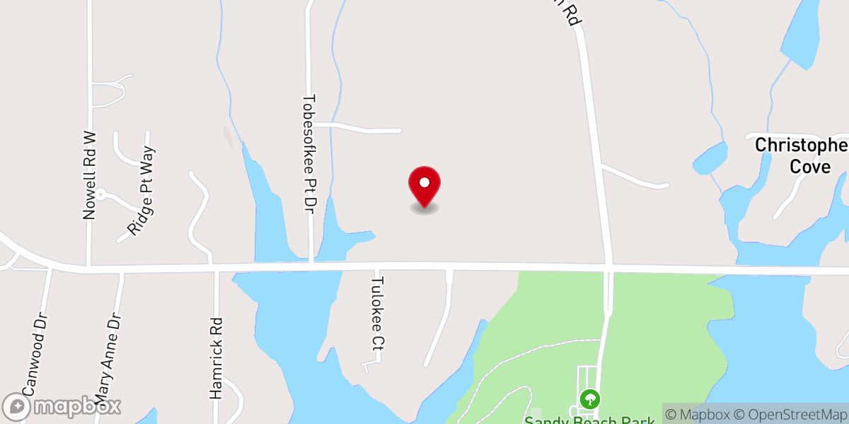 Map showing location of Lakeview Chapel
