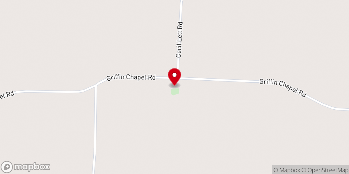 Map showing location of Griffin's Chapel Methodist Church