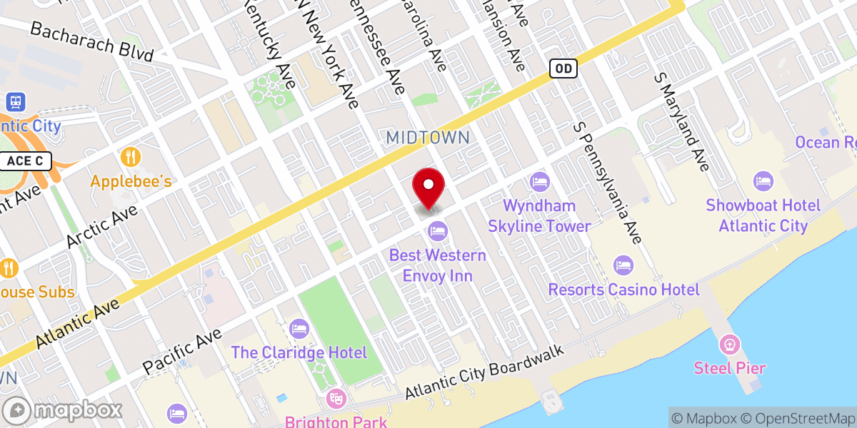 Map showing location of Father Benedict House