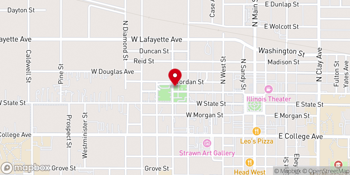 Map showing location of First Church of Christ Scientist