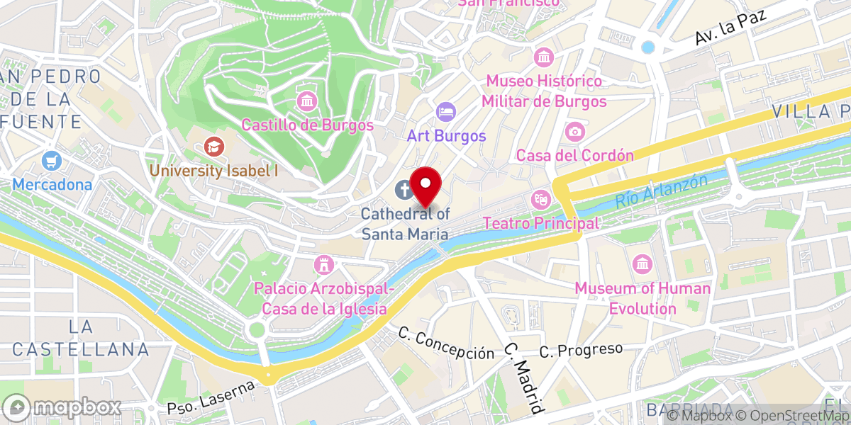 Map showing location of Visitas Guiadas - Burgos Turismo