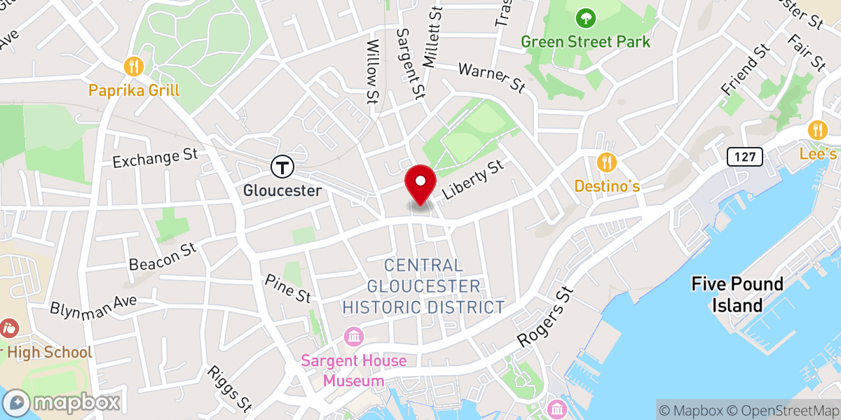 Map showing location of Catholic Charities