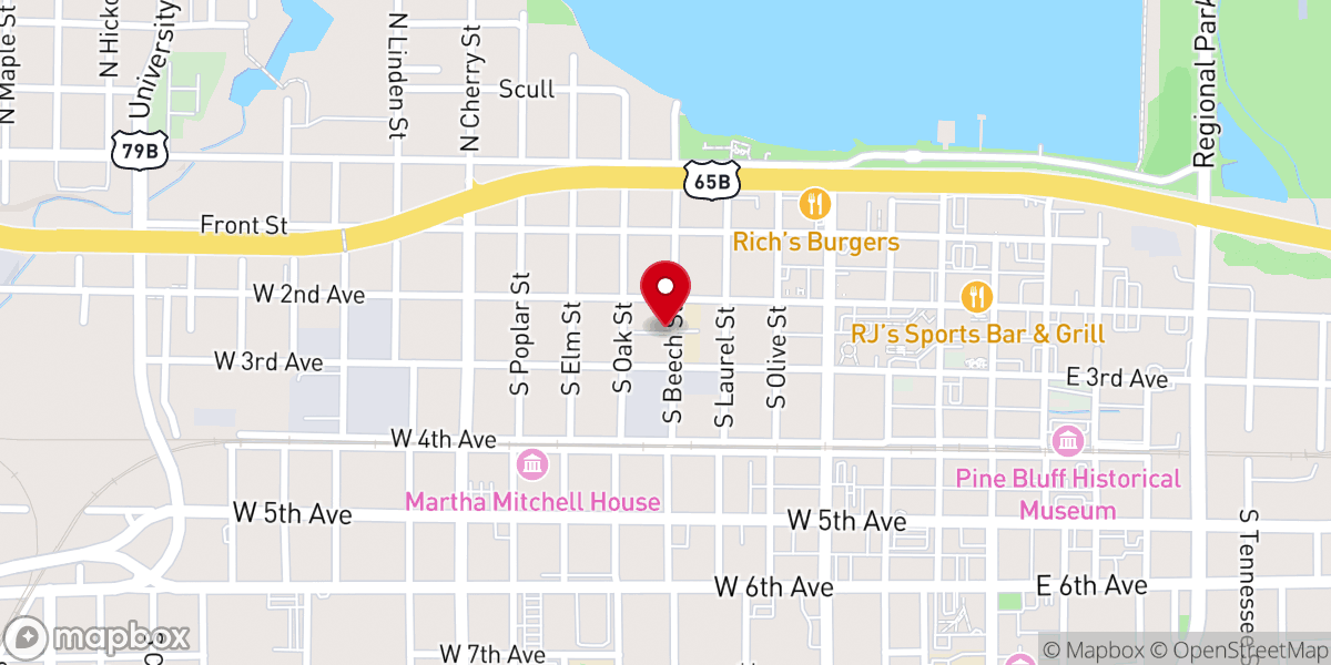 Map showing location of Trinity Episcopal Church