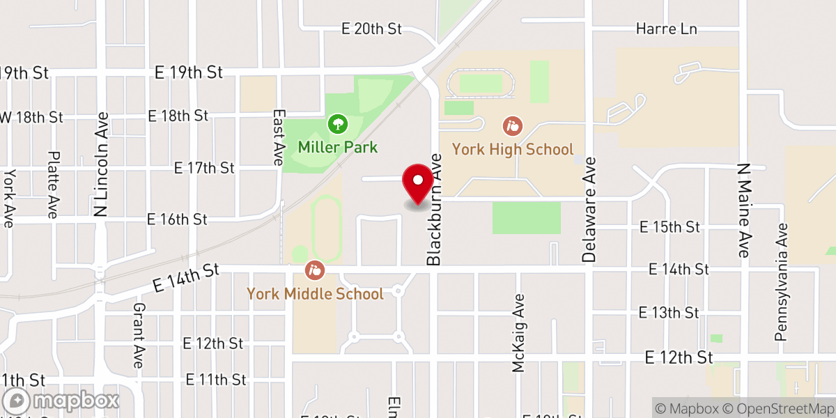 Map showing location of Arbor Drive Community Church