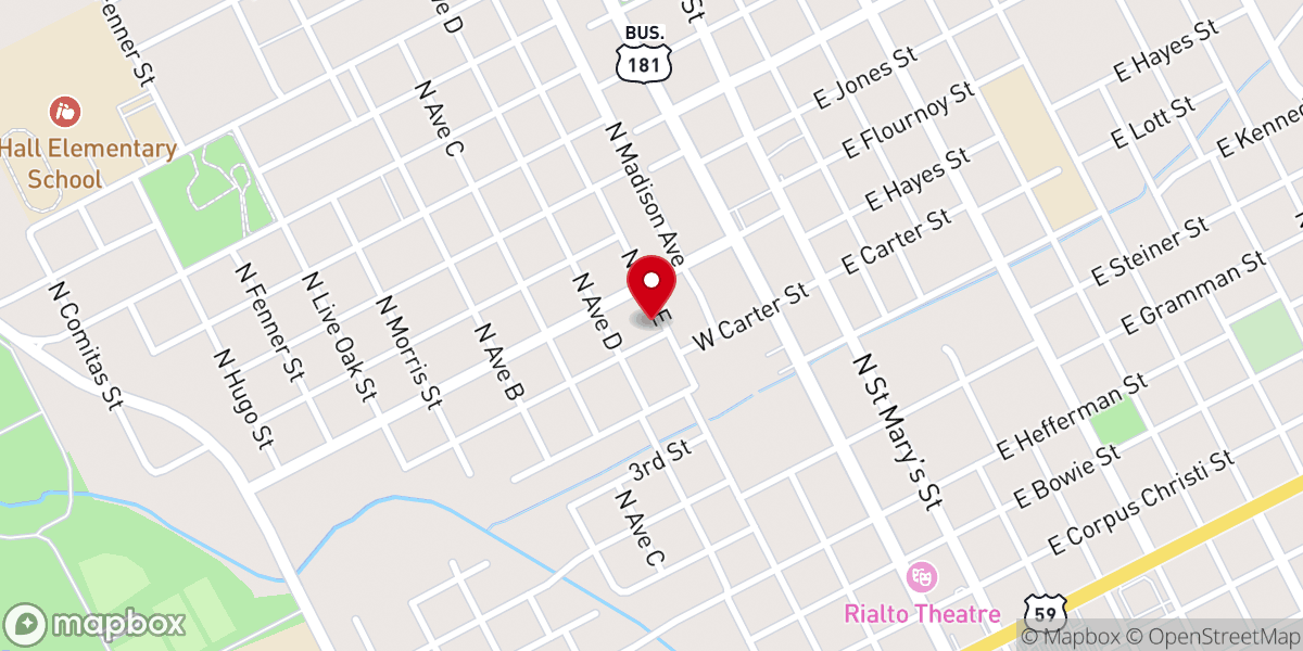 Map showing location of Our Lady of Victory Hall