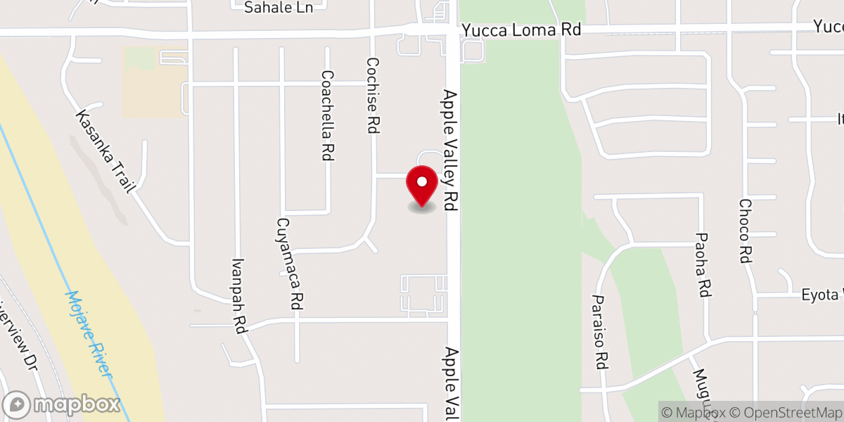 Map showing location of Hi-Desert church of Christ