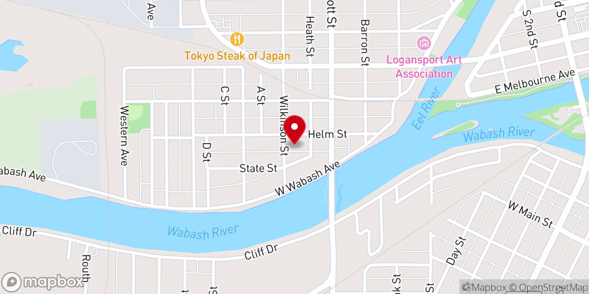 Map showing location of Helm Street Church of God