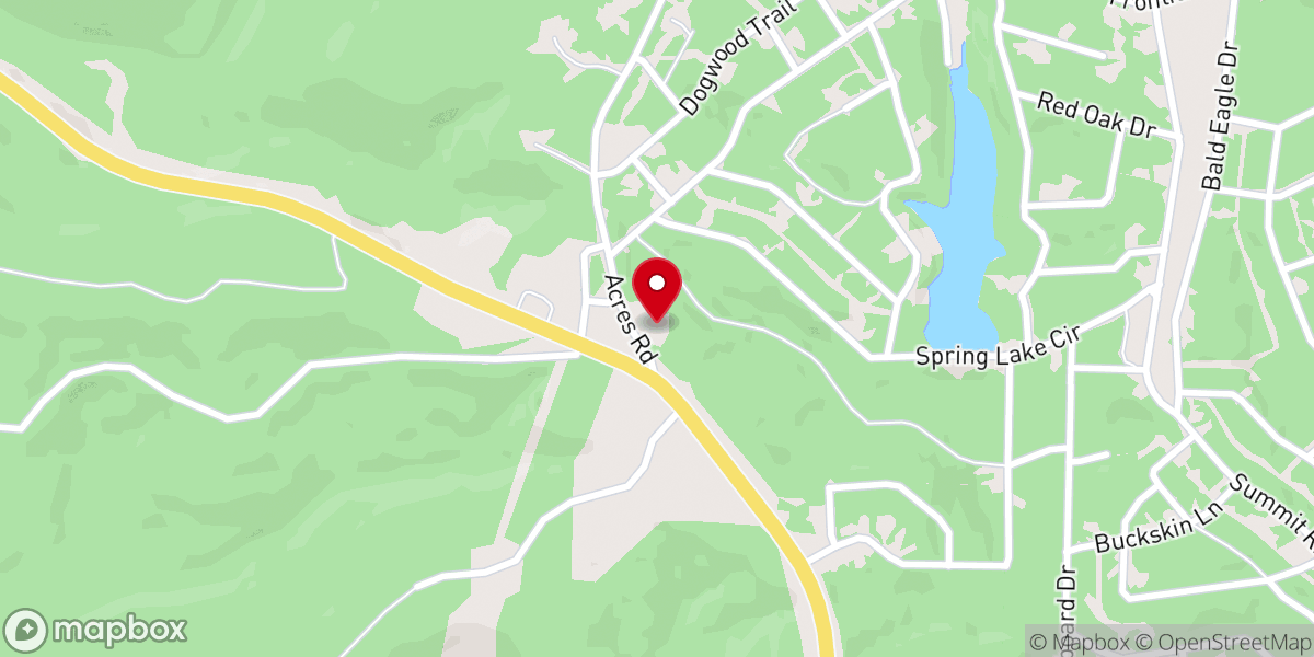 Map showing location of Spring Lake Church