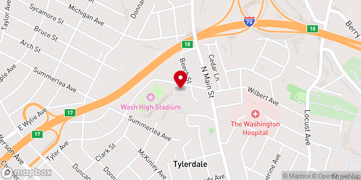 Map showing location of Washington Presbyterian Church PCA