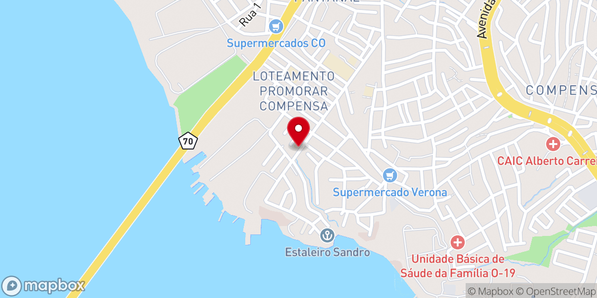 Map showing location of IPUB CRISTO REI - Igreja Pentecostal Unida do Brasil