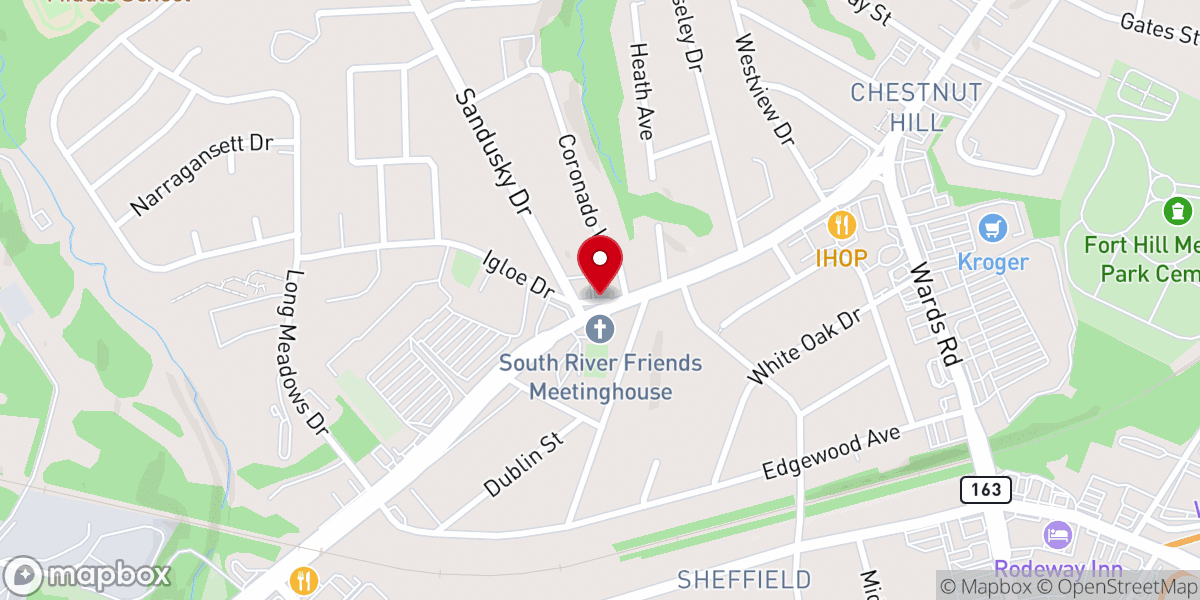Map showing location of Mount Zion Church