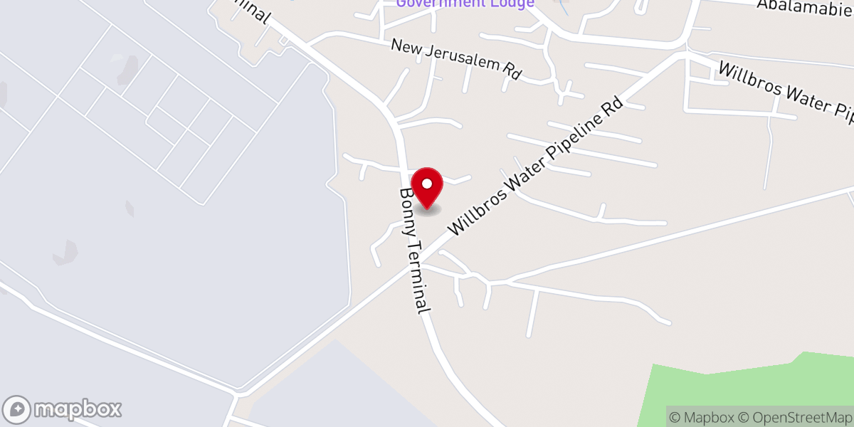 Map showing location of Glorious Baptist Church, Bonny Nigeria.