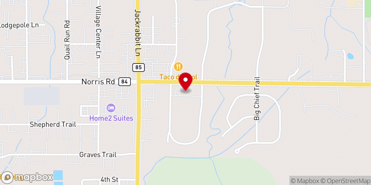 Map showing location of The Church at Four Corners