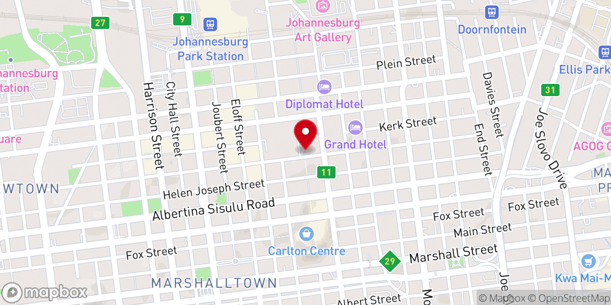 Map showing location of Central Methodist Church