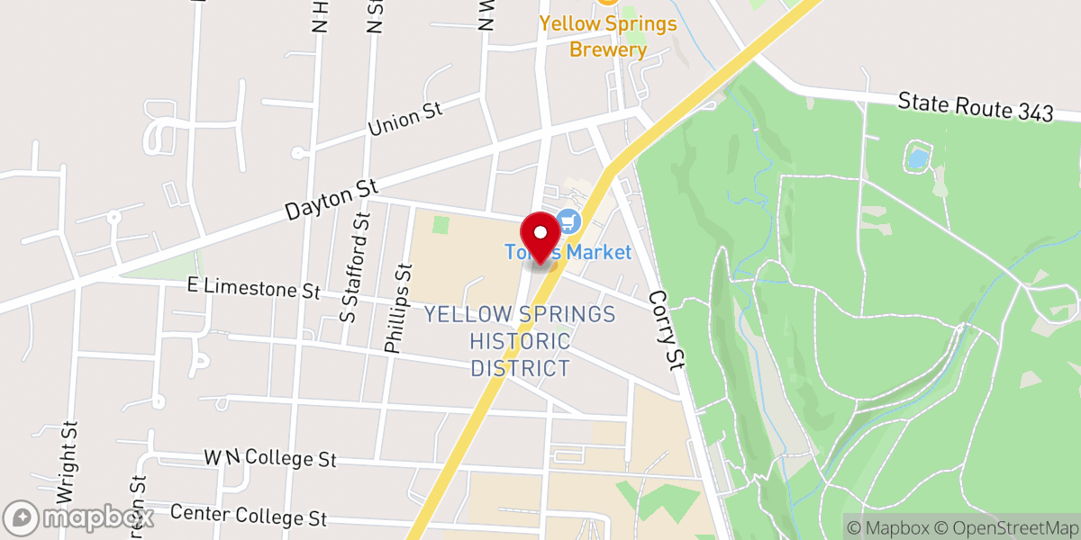 Map showing location of First Presbyterian Church