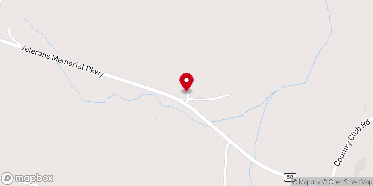 Map showing location of Mitchell Springs Church