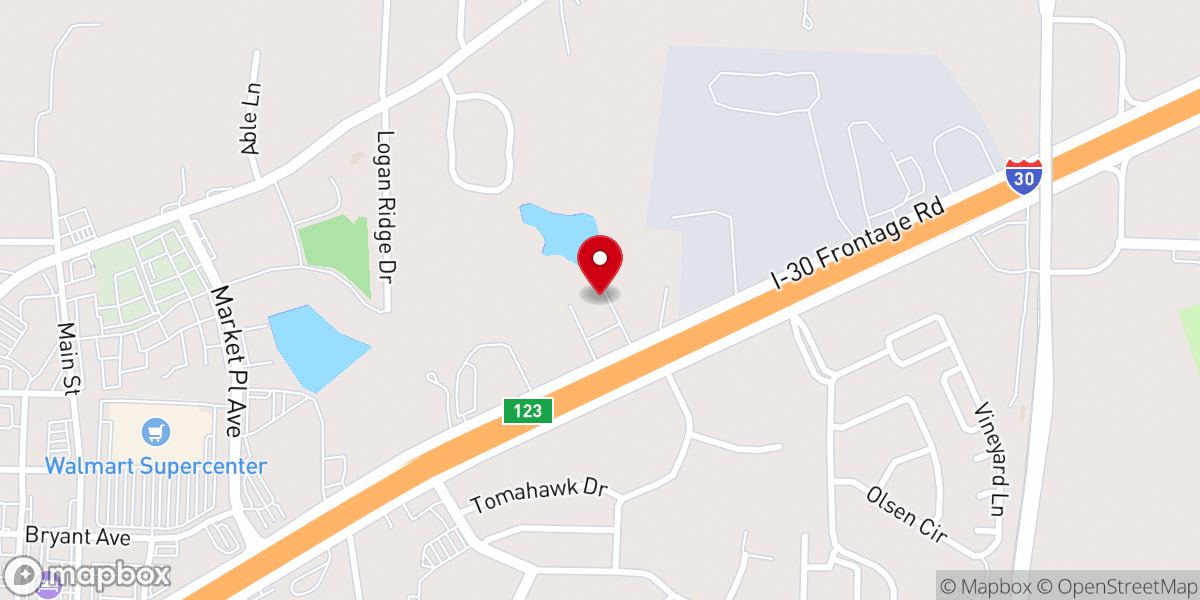 Map showing location of Abundant Life Church