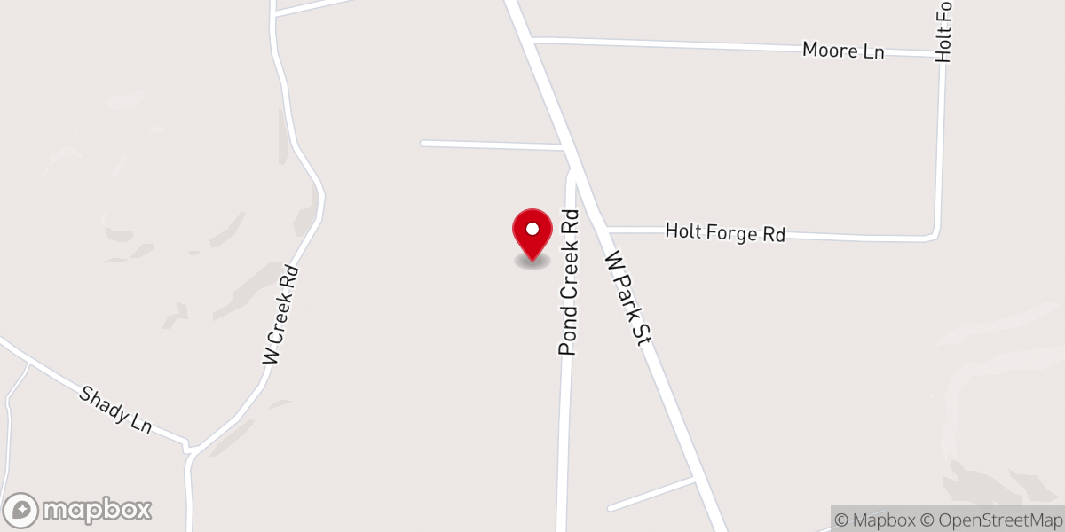 Map showing location of Roy Edgar McKee Memorial Chapel