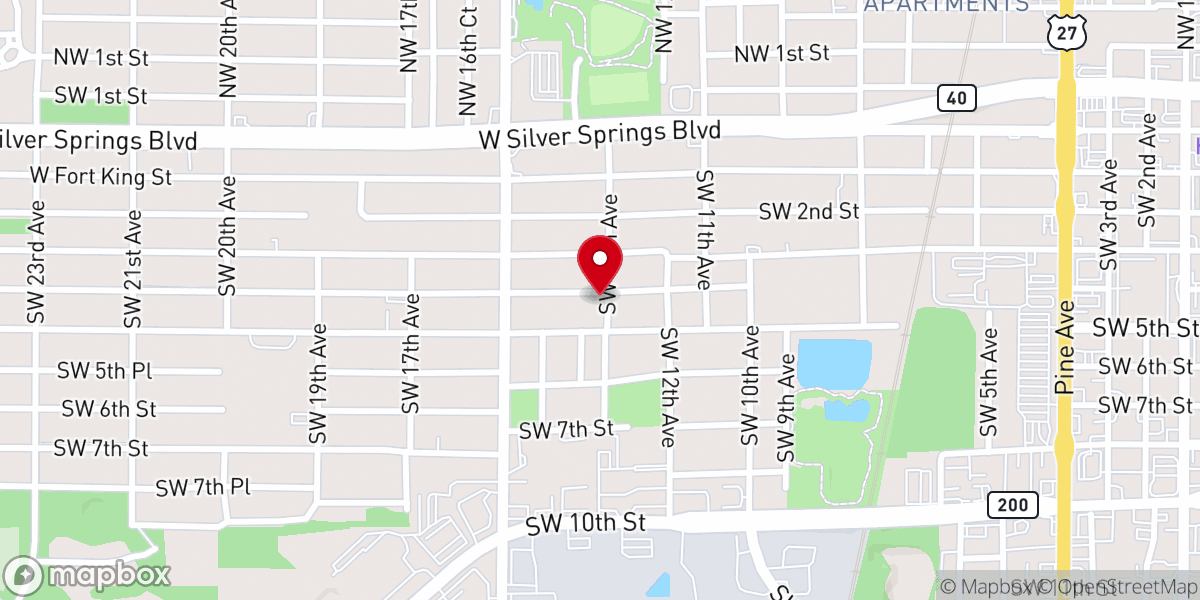 Map showing location of Isom Memorial Christian Methodist Episcopal Church