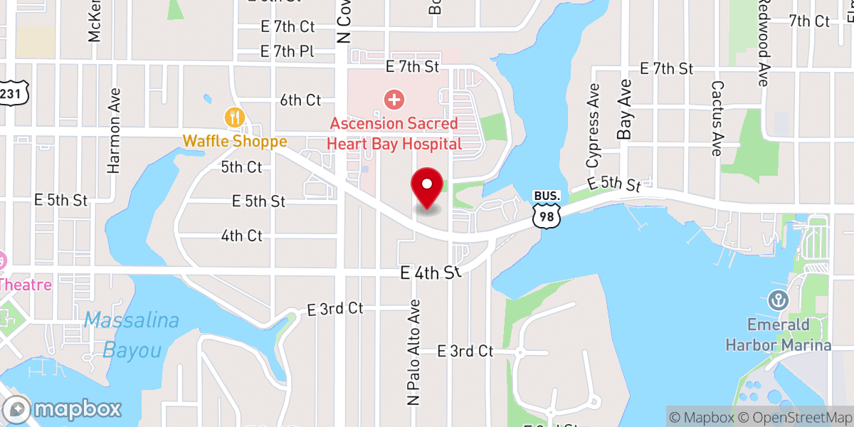 Map showing location of Family of God Baptist Church
