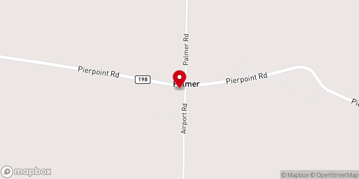Map showing location of Palmer United Methodist Church