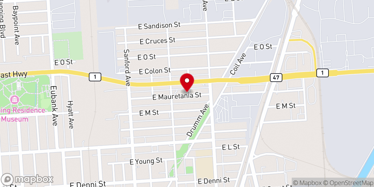 Map showing location of One Faith, One Christ Church
