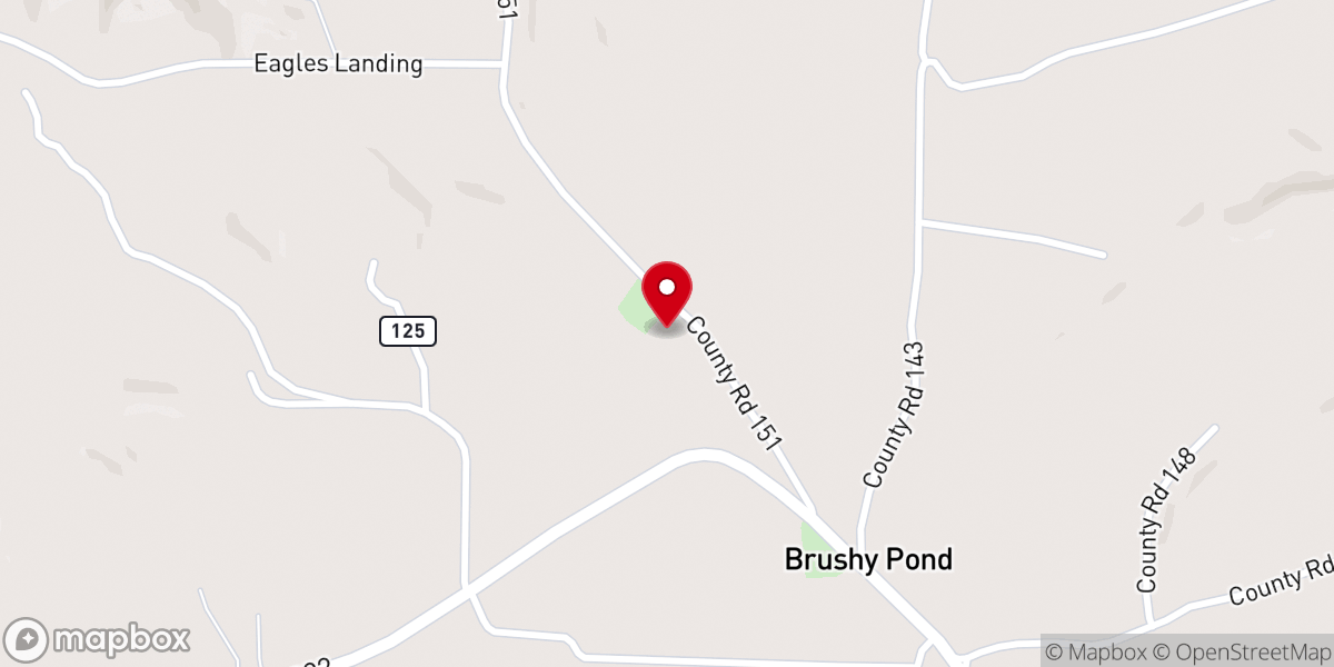 Map showing location of Johnson Grove United Methodist Church