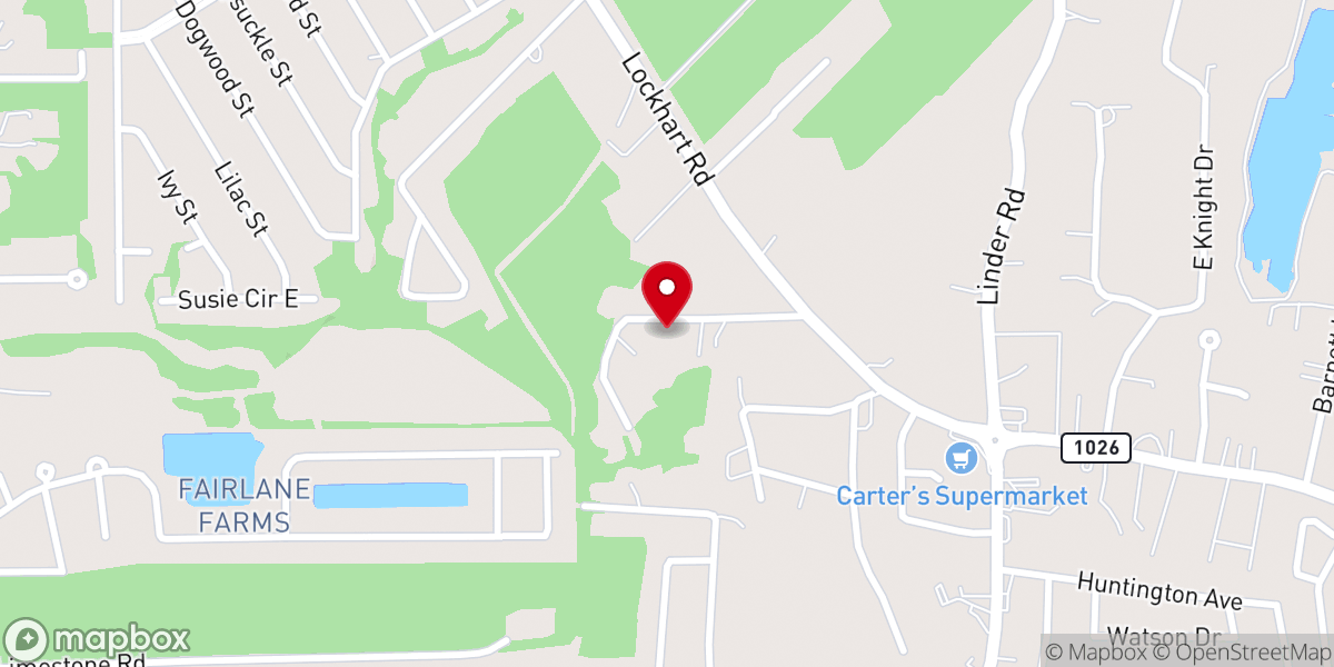 Map showing location of Christian Center Church