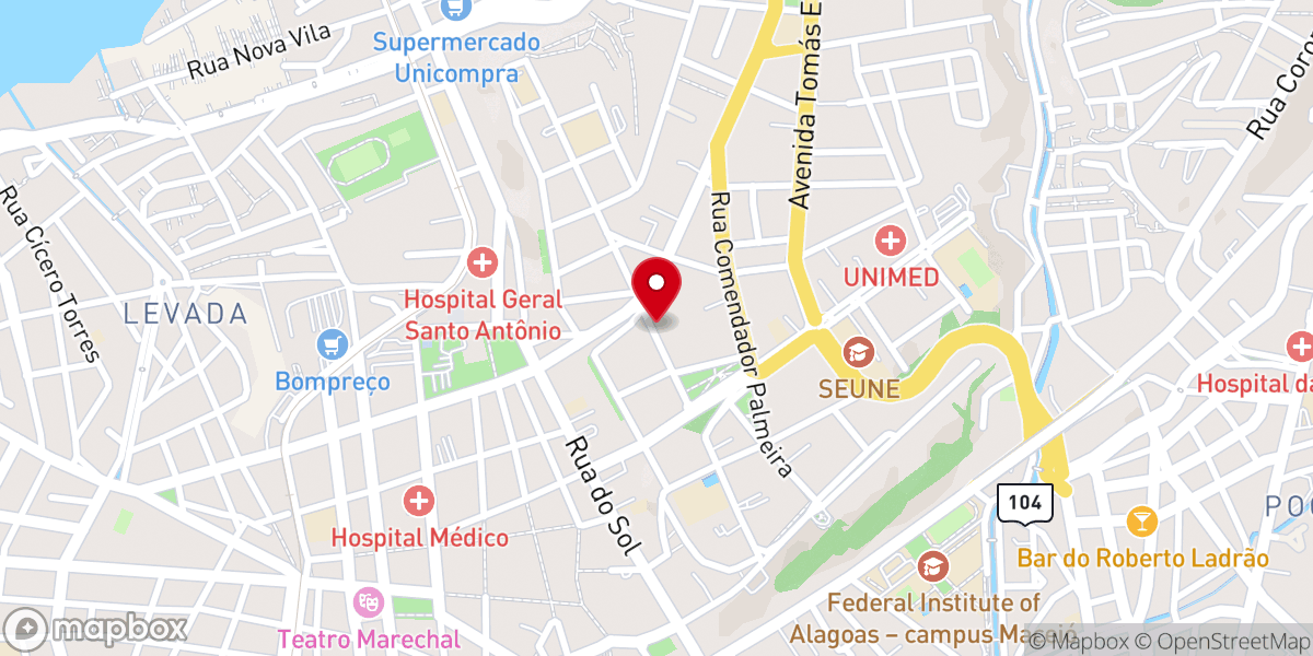 Map showing location of Ministério Pentecostal A Voz De Deus