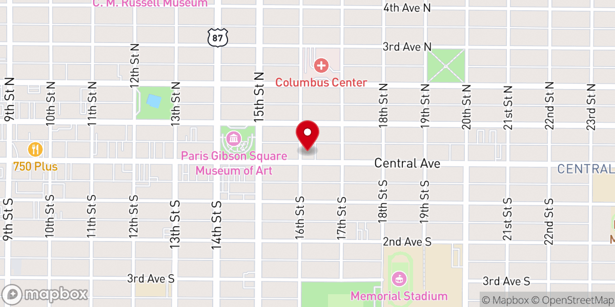 Map showing location of Faith Center Foursquare Church