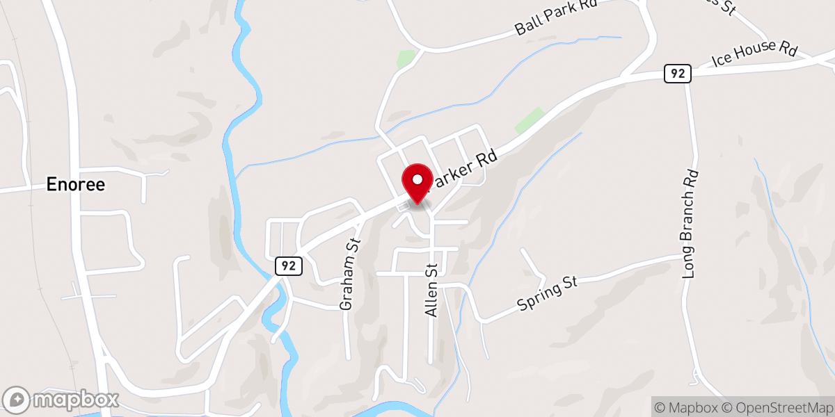 Map showing location of First Baptist Church