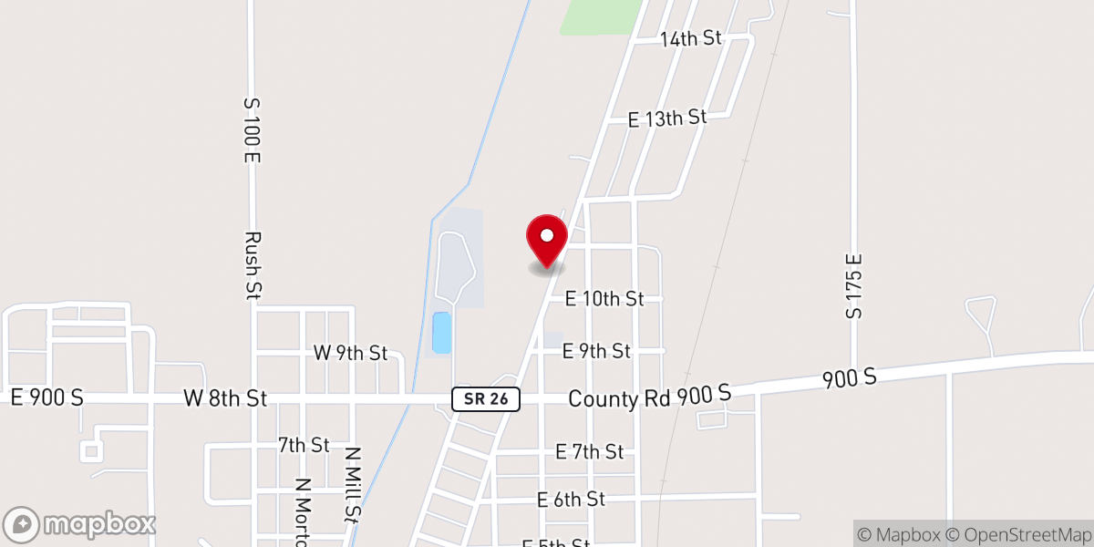 Map showing location of Fairmount Baptist Church
