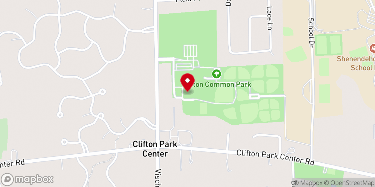 Map showing location of Clifton Park Assemblies of God